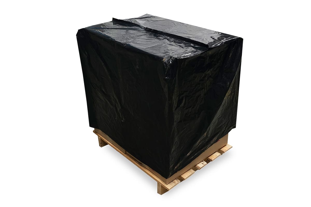 Plastic pallethoes mini zwart - 85 x 65 x 100cm x 50my (50st)