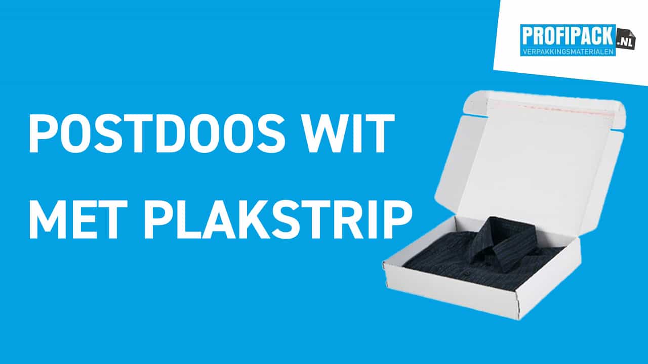 Postdoos wit met plak- en afscheurstrip - 370 x 290 x 70mm 