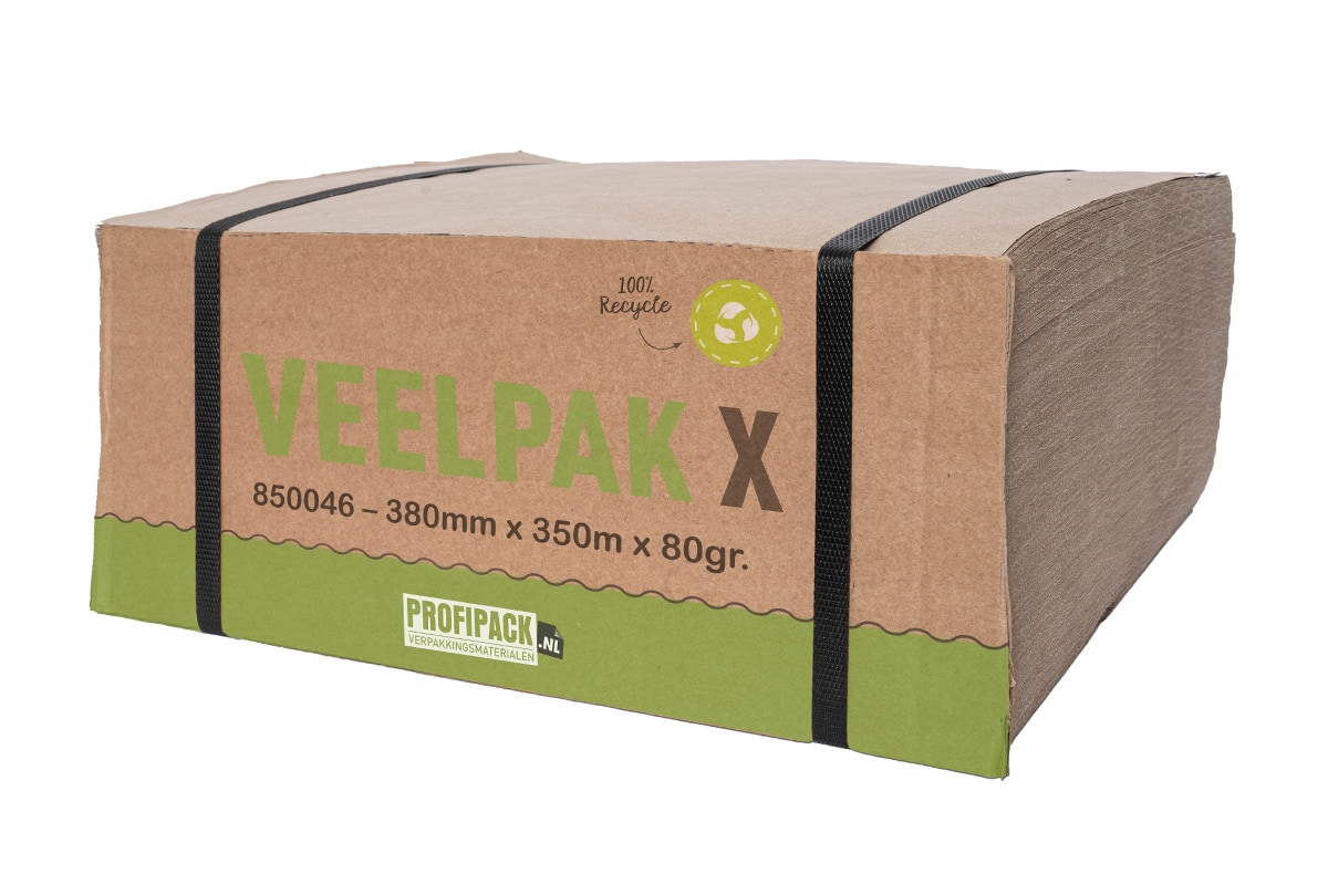 Veelpak X opvulpapier - 380mm x 350m x 80gr.