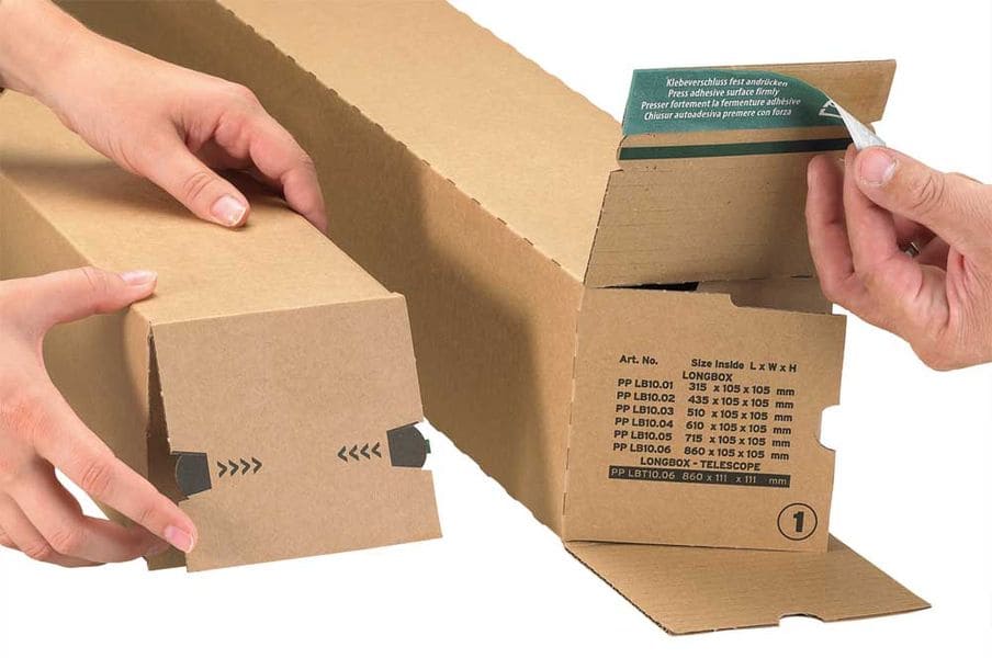 online kartonnen verzendkokers met plakstrip  bij Profipack