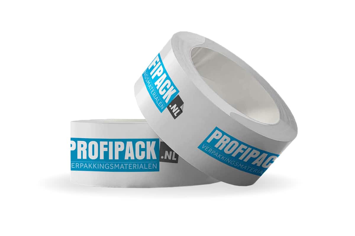 Bedrukte PVC tape - 38mm x 66m (2 kleuren)