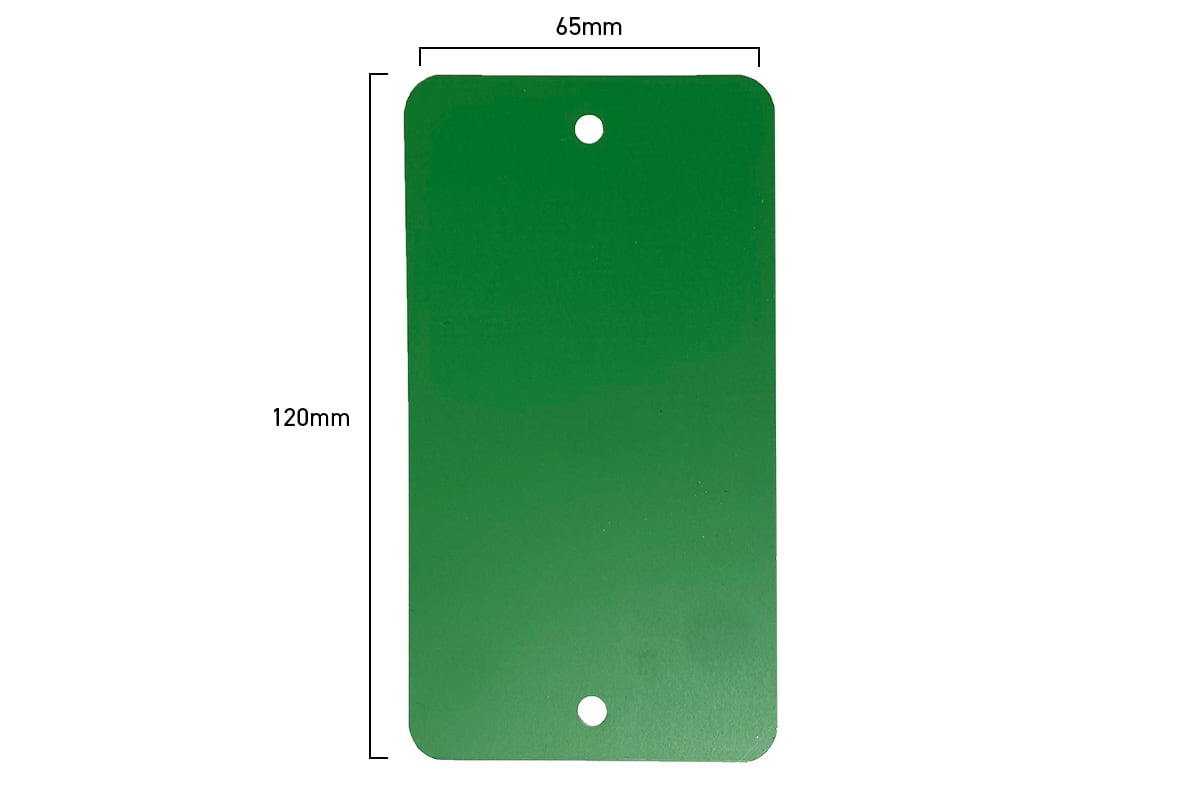 Metalen labels groen - 65 x 120mm (1.000 st)