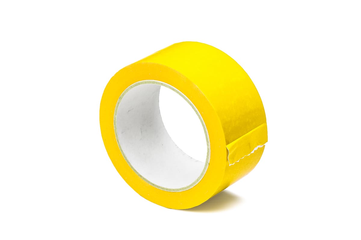 PVC tape wit - 50mm x 66m geel, 50.0000 millimeter