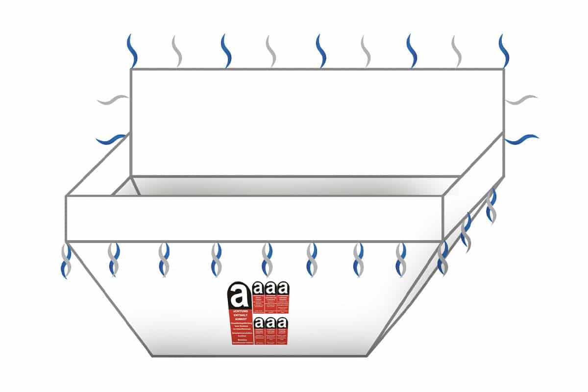 Asbest containerzak - 400 / 210 x 170 x 190cm (7 tot 10m³)