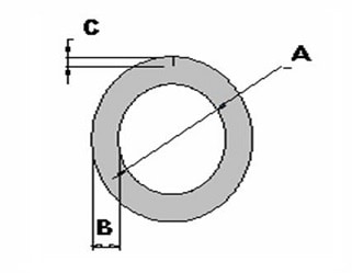 O Schuimprofiel - 22⌀ x 9mm x  200cm  (150 st)