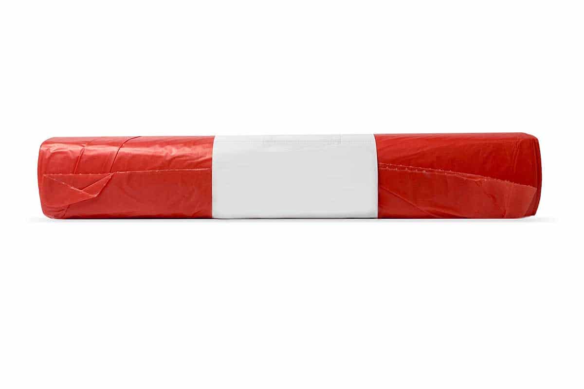 HDPE Afvalzakken rood 70L - 58 x 100cm x 20my 