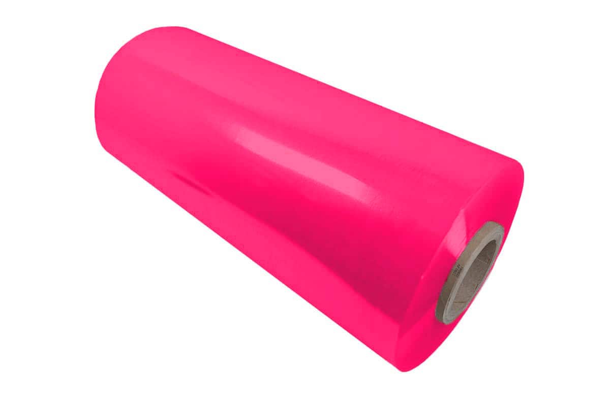 Machinefolie roze - 50cm x 1500m x 23my x 150% (per rol)