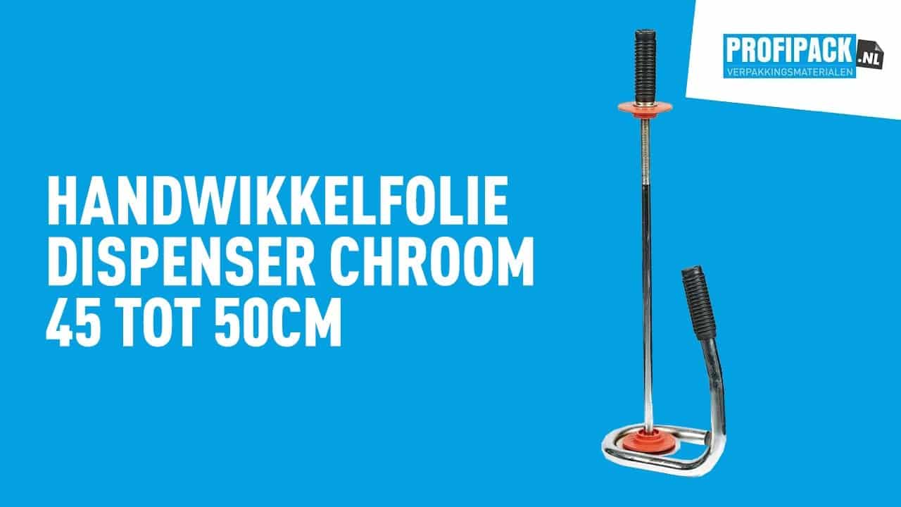 Handwikkelfolie dispenser chroom - 45 tot 50cm