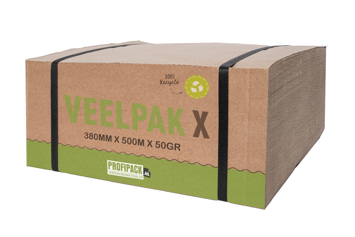 Veelpak X opvulpapier - 380mm x 500m x 50gr.