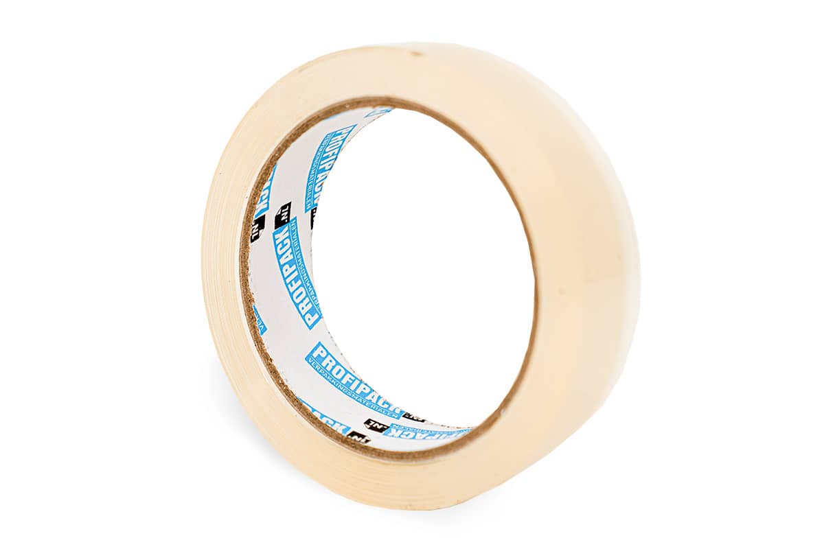 PP acryl tape transparant - 25mm x 66m