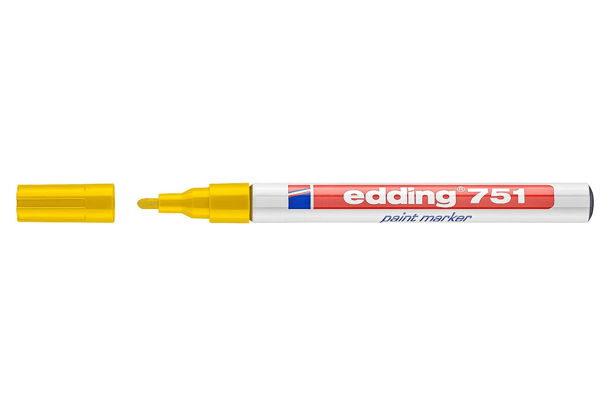 Viltstift Edding 751 lakmarker rond pastel geel 1-2mm (10st)