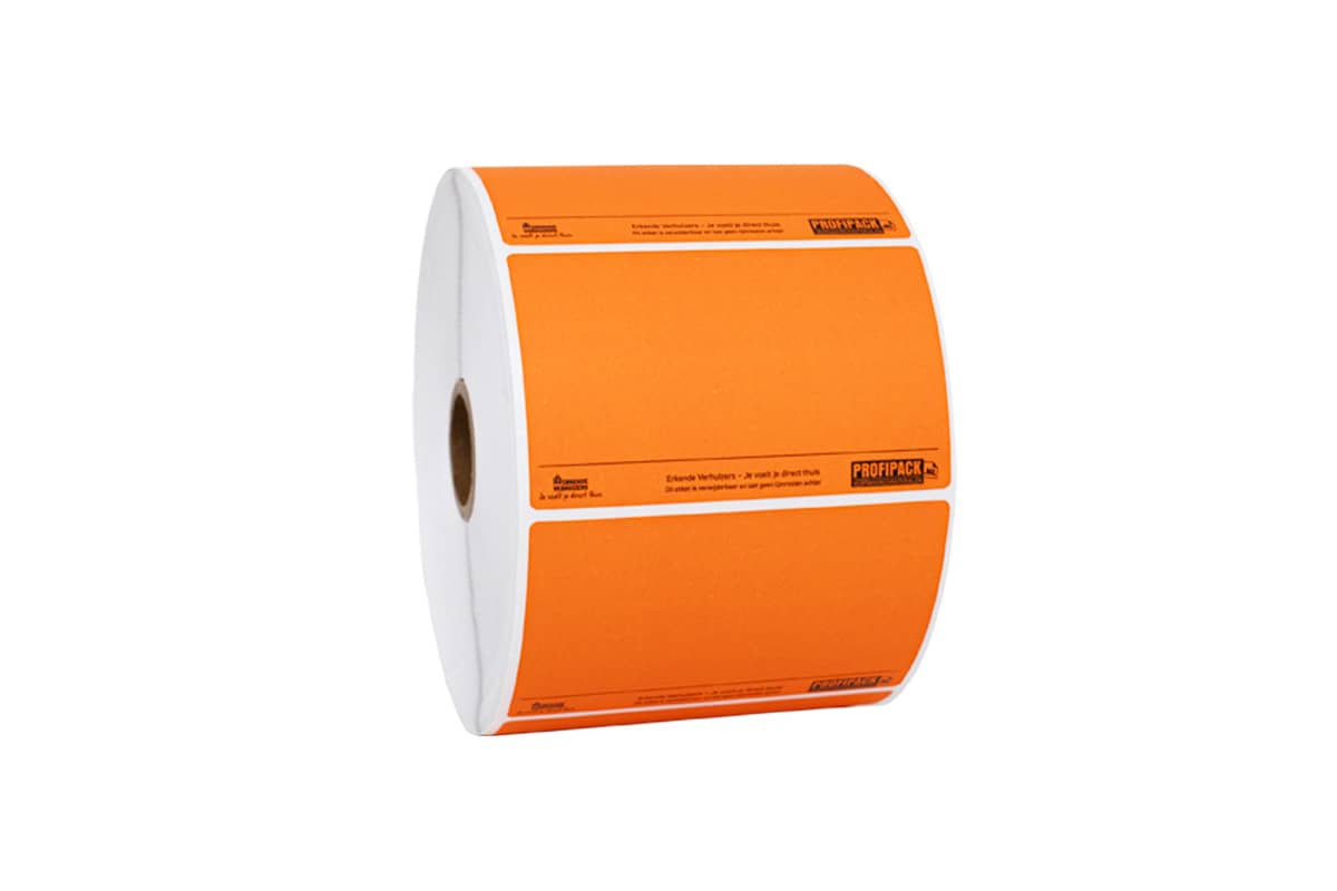 Verhuisetiketten oranje - 55 x 90mm